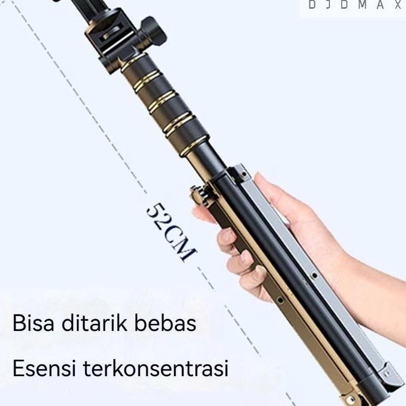 Sale [KOKOH] Tripod + Tongsis Premium Tinggi 2,1 Meter Besi Tripod Tongkat Selfie HP Kamera Ringligh