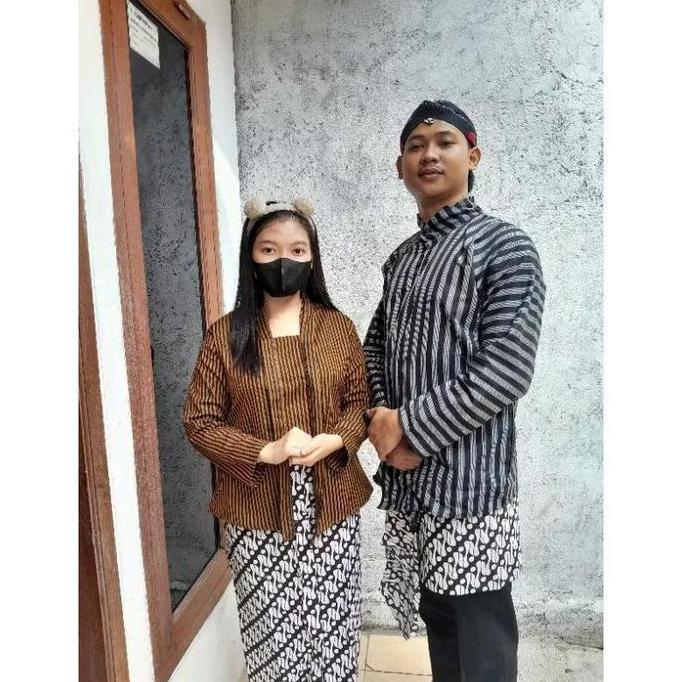 Baju lurik adat jawa laki / perempuan dewasa baju surjan adat jawa - BAHAN HALUS DEL