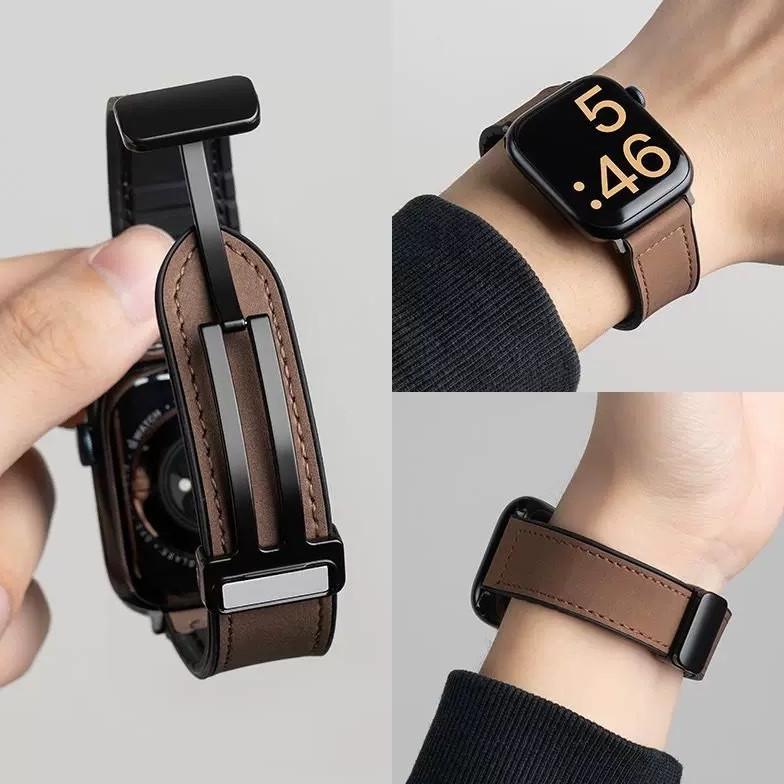 HOT Silicone Leather Strap for Apple Watch SE Ultra 3 2 49mm Iwatch Series 11 10 9 8 7 6 5 46mm 42 4