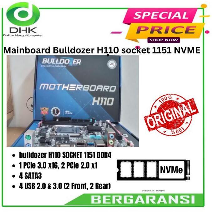 Jual Murah Mainboard Bulldozer H110 Socket 1151 Nvme