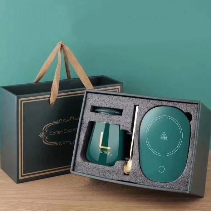 Pemanas Air Teh Kopi Portable Gelas Set Keramik Cangkir Mug Listrik