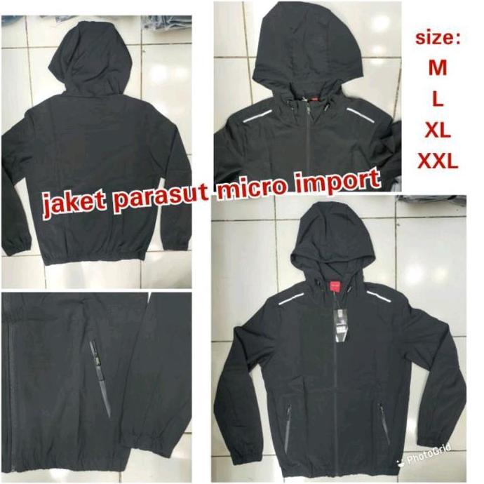 Shiftx- Jaket/Jacket Parasut Micro Import Pria Dan Wanita / Jaker Olahraga Gym Running Fitness Joggi