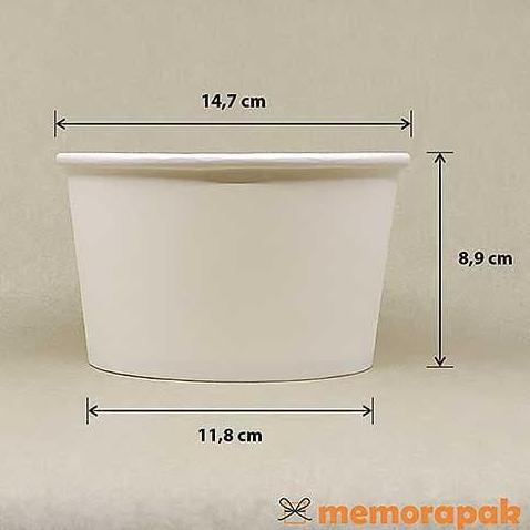 Paper Bowl/Mangkok Kertas 1000 ml SPE + Tutup