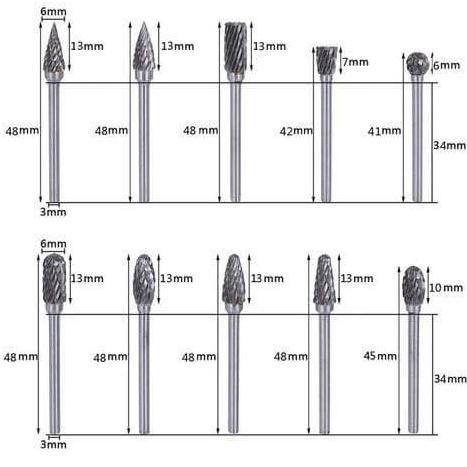 Mata bor cun metal / mata tuner mini grinder proses porting as 3mm