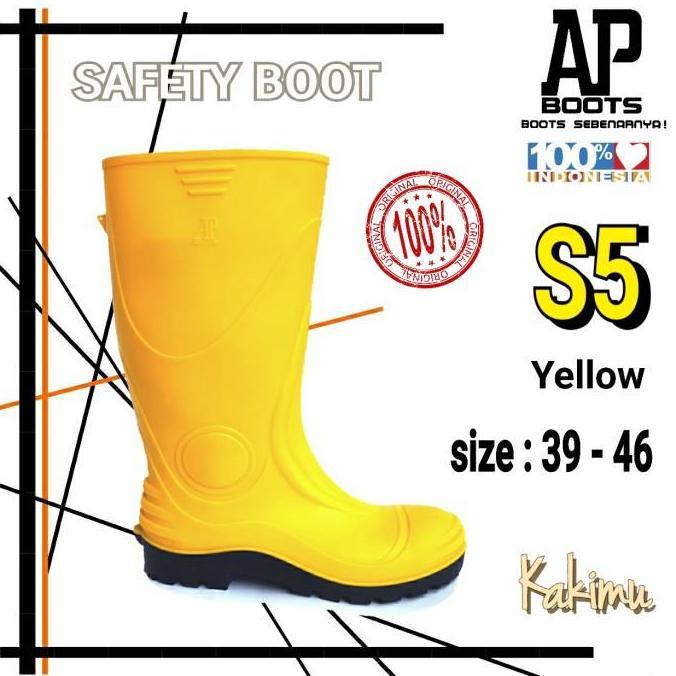 SEPATU SAFETY BOOT AP BOOTS S 5 YELLOW