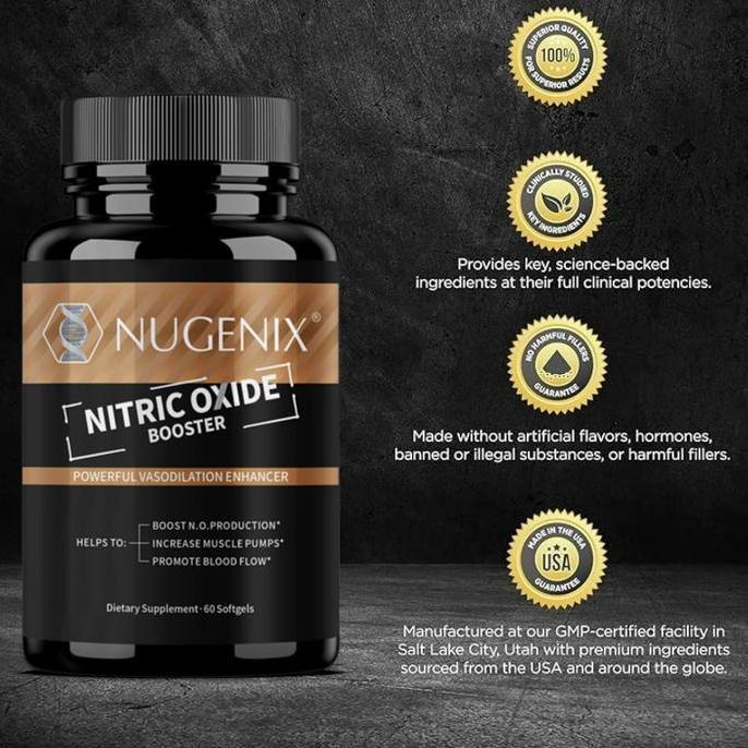 Capslock- Nugenix Nitric Oxide Booster, Formula Premium Untuk Sirkulasi Sehat Dan Dukungan Latihan P
