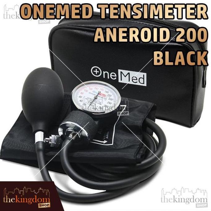 Capslock- Onemed Tensi 200 Clock Aneroid Black Tensimeter Manual Alat Bantu Medis