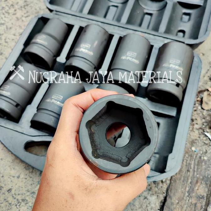 Mata Kunci Socket Impact 24 - 41 Mm Set 8 Pcs Tjap Mata Shock Impact 1 Inch Deep Impact Socket
