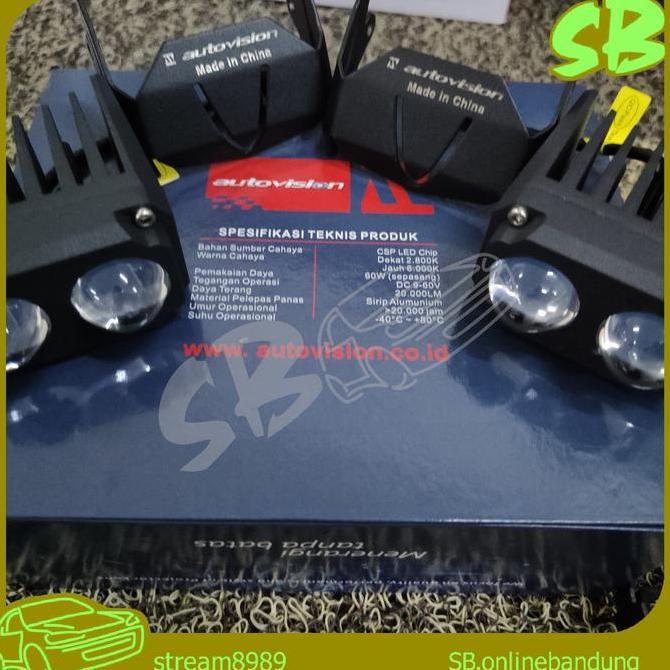 Autovision Biled Mini Projie Borneo Fog Light double lens Foglamp