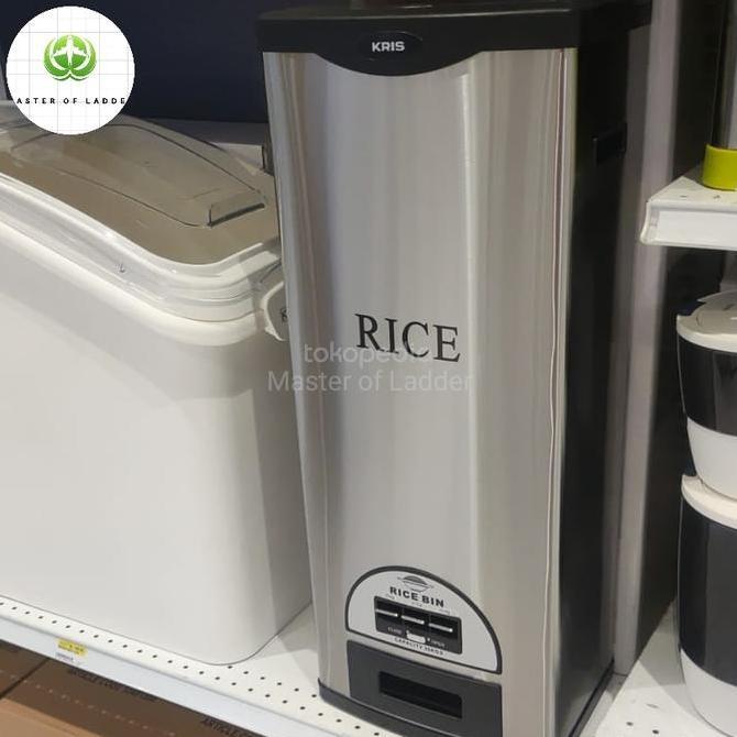 Terlaris Rice Box/Tempat Beras 30 Kg Stainless Steel Higienis