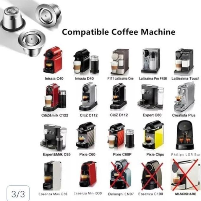 Reusable Coffee Capsule Stainless Steel For Nespresso - Mesin