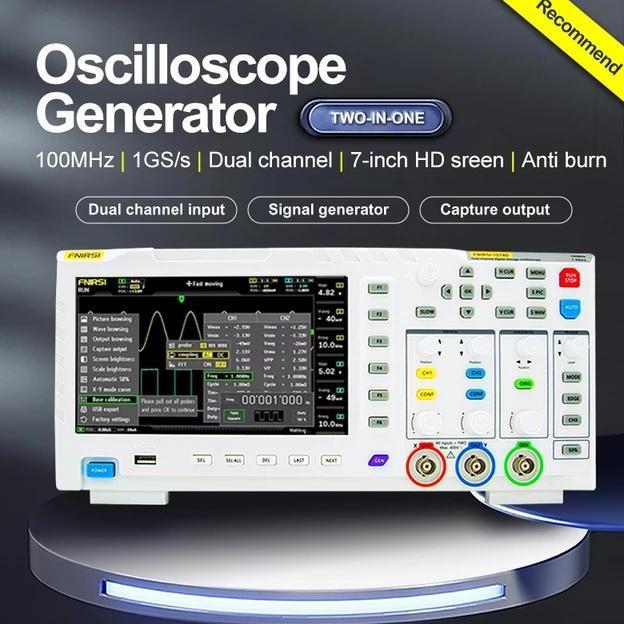 OSILOSKOP DIGITAL OSCILLOSCOPE DUAL CHANNEL 100MHZ 1 GSA/S FNIRSI 1014D