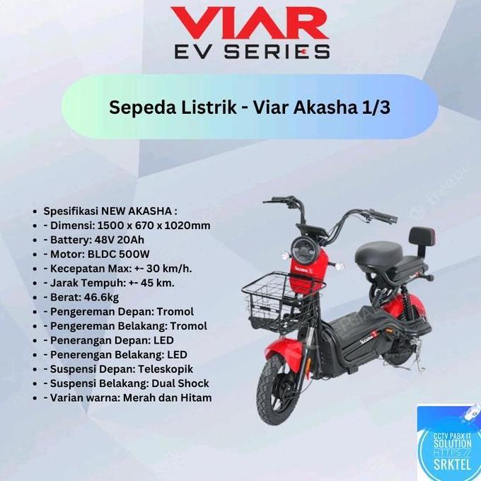 Terlaris Sepeda Listrik Viar Akasha Outdoor