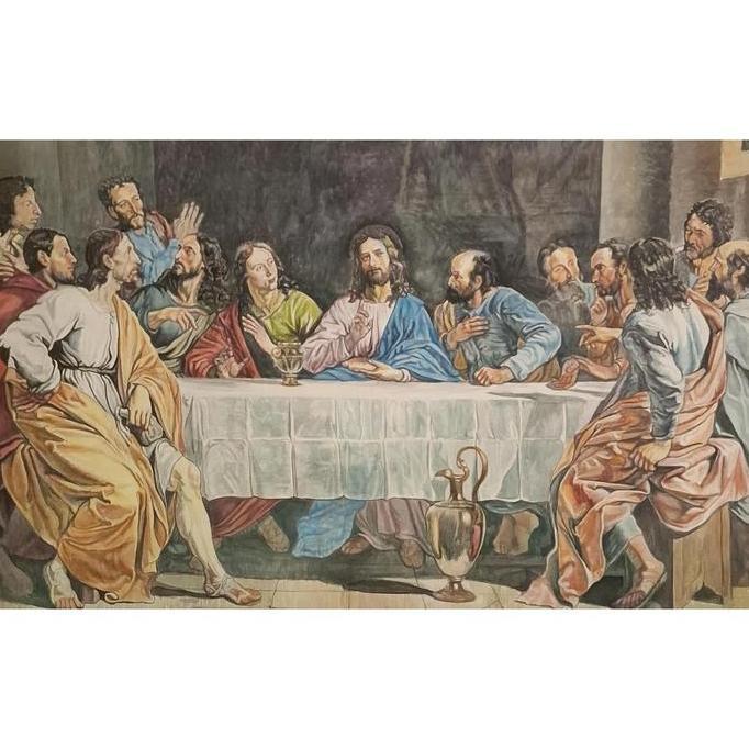 Terlaris Lukisan Tangan Hand Painting The Last Supper  Lukisan Original Handmade Premium