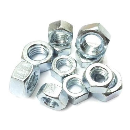 Nut MUR hole 5 mm 5mm hex hexagonal besi metal silver original