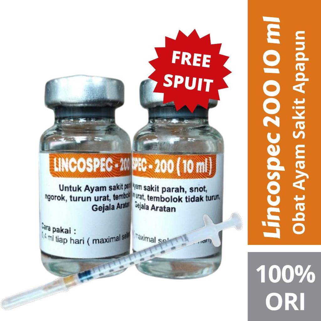 Lincospec 10 ml - Obat Sakit Ayam - Lincospec 200 10 ml - Obat Sakit Ayam 10 ml