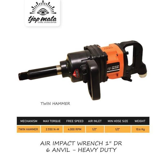TJAP MATA / CAP MATA Air Impact Wrench 1" DR (Anvil 6")
