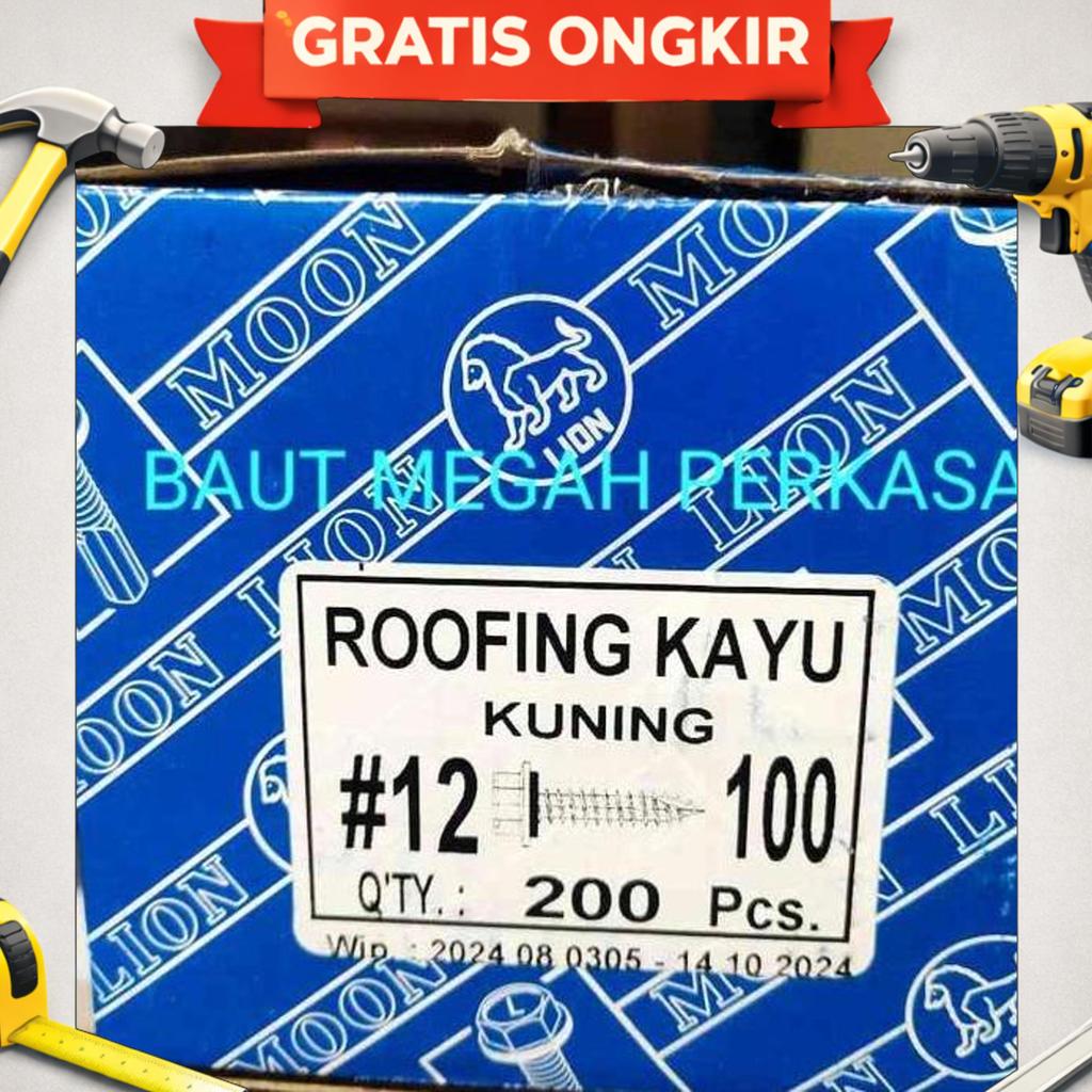 Sekrup Roofing Kayu 10Cm (1 Dus =200 Pcs)