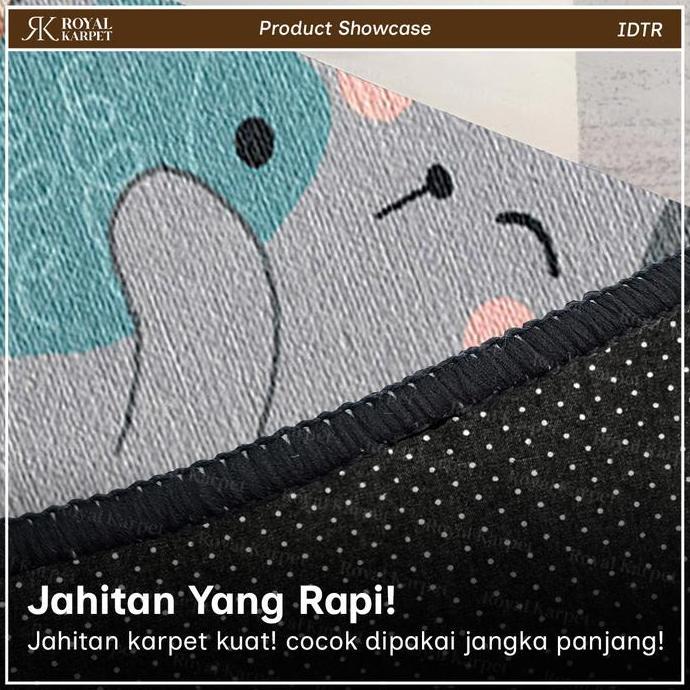 Terjangkau Royal X Racunnuuna - [ Orbia Round ] Karpet Lantai Bulat Aesthetic 120X120Cm & 100X100Cm 