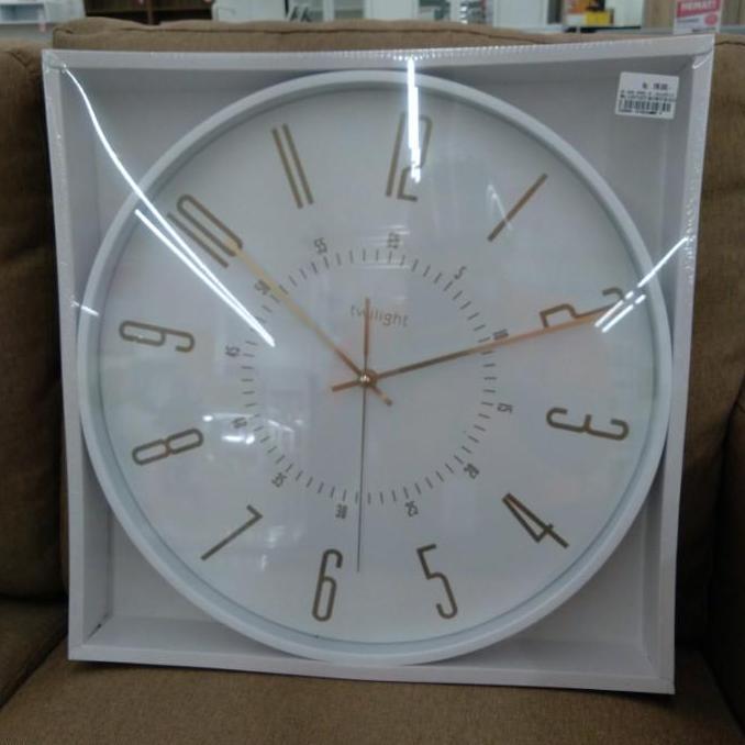 Jam dinding informa 40cm putih white jam tembok wall clock