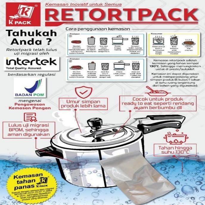 BAG RETORT PACK 250 GRAM KEMASAN FOIL TAHAN PANAS-PRESTO KPACK