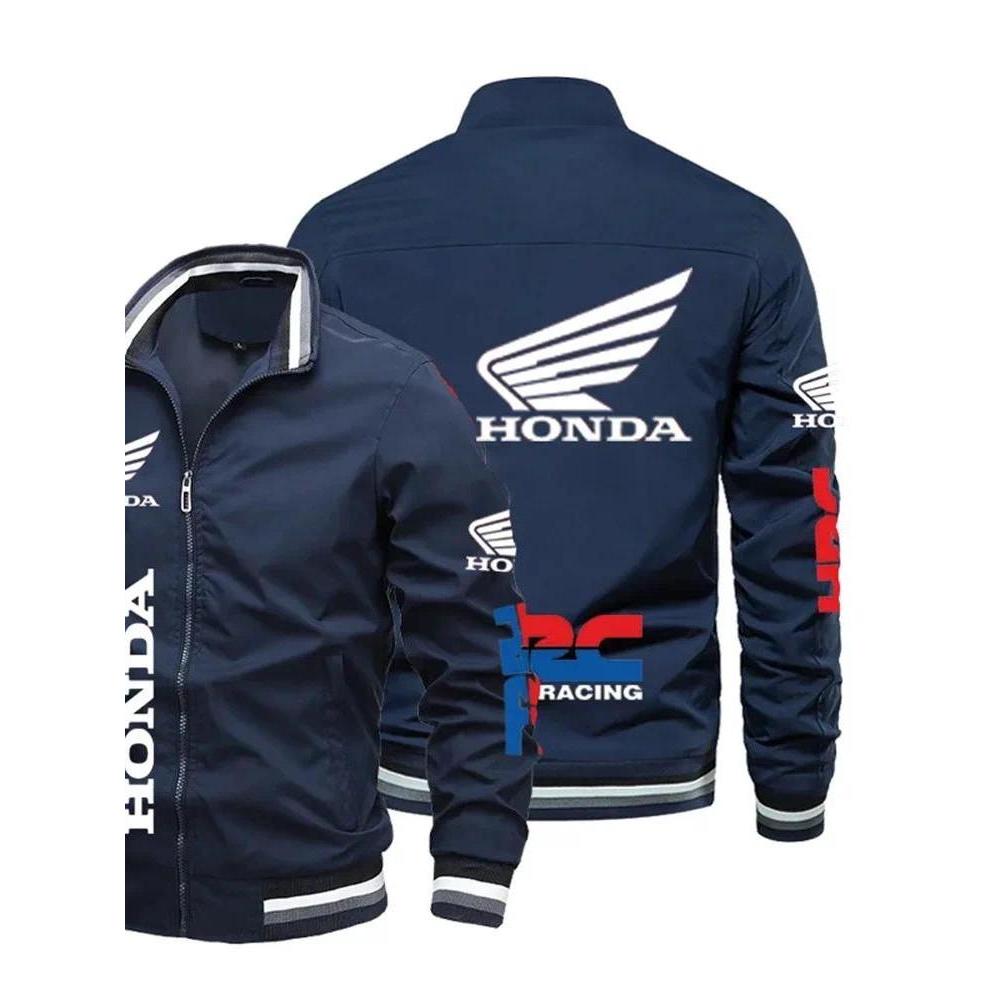 Honda Moto 2025 New Motorcycle Jacket Pattern Bomber Jacket Baseball Motorcycle Top Men