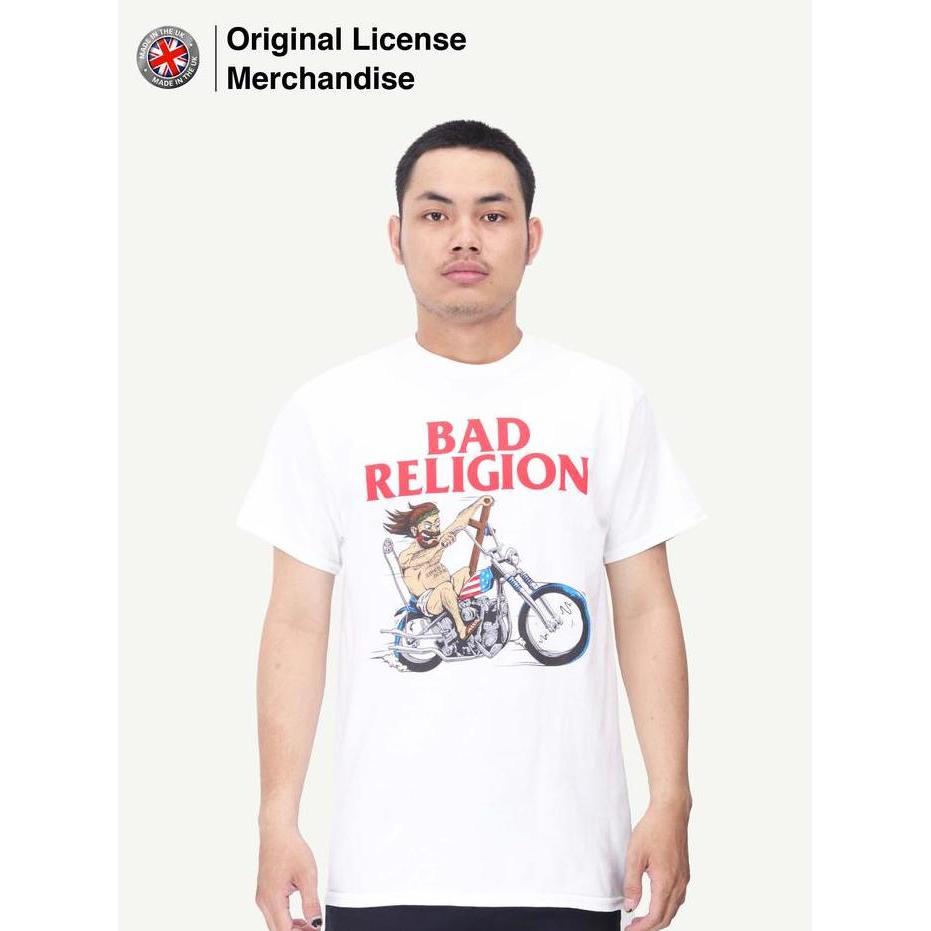Kaos Baju Pria Wanita Katun Band Musik BAD RELIGION Ori American Jesus