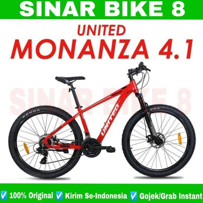 Terlaris Sepeda Gunung Mtb United Monanza 4.1 Uk.27.5 Inch Alloy 3X8 Speed