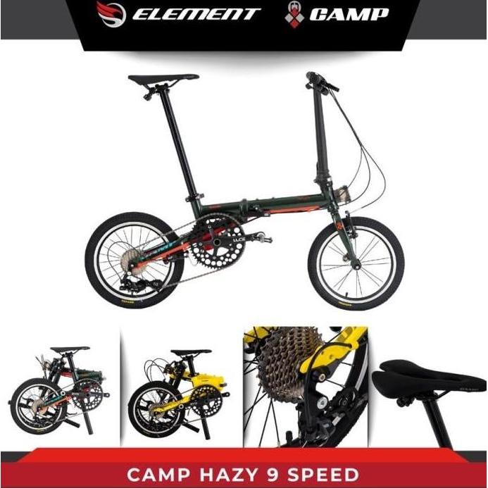 Terlaris Sepeda Lipat / Folding Bike 16 Camp Hazy 9 Speed