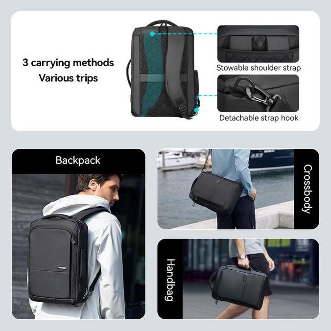 DE59 >> MR9533SJ Tas Mark Ryden Ransel Selempang Jinjing Laptop 15.6 Ipad 11 Kuliah Kerja USB C