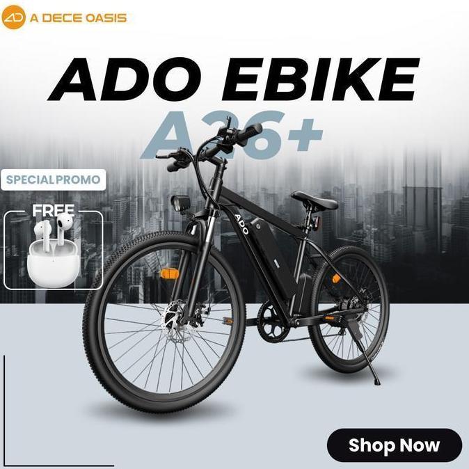 Terlaris Ado A26+ Electric Bike-26 Inch Electric Mountain Bike
