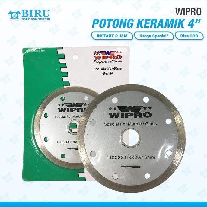 WIPRO Diamond Wheel Wet 4" Mata Potong Keramik Kaca Granit 4 Inch DWW-041E