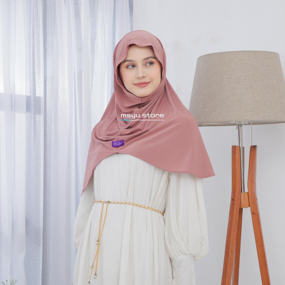 Hijab Instan Huma Mleyot / Jisoo Instan Mleyot / Pashmina Mleyot Kaos / Jilbab Instan Mleyot / Empat
