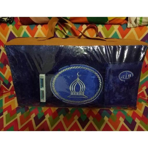 Spesial [Cod Sajadah Jumbo Free Tas+Tasbih]Sajadah Bulu Lurus Sajadah Tebal+Alquran Terjemahan A5 Bu