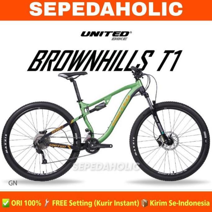 Terlaris Sepeda Gunung Mtb United Brownhills T1 Alloy 27.5 Inch 18 Speed