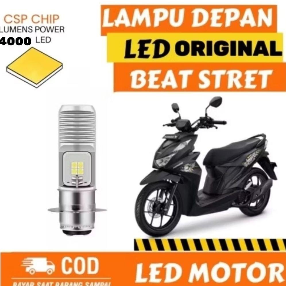 CUCI GUDANG LAMPU DEPAN MOTOR LED HONDA BEAT KARBU/ESP/FI SUPER TERANG ORIGINAL H6