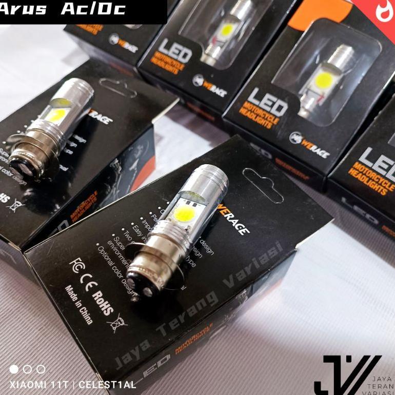 CUCI GUDANG Dop Depan LED bebek matic AC DC Putih / Lampu motor / Lampu depan Motor Led / Lampu Led 