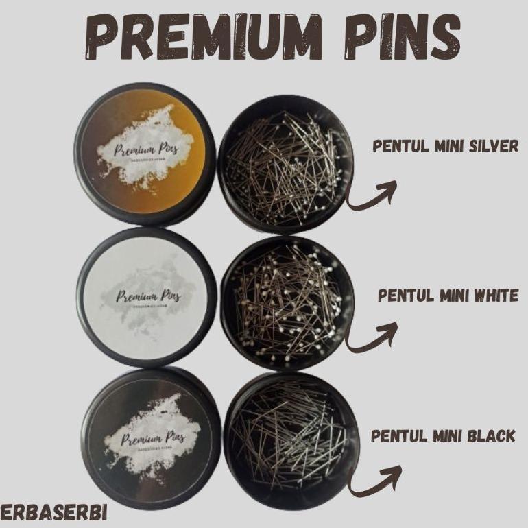 Premium Pins / Jarum Pentul Premium Stainless/ Peniti Hijab /Peniti bohlam set /Peniti kecil hijab C
