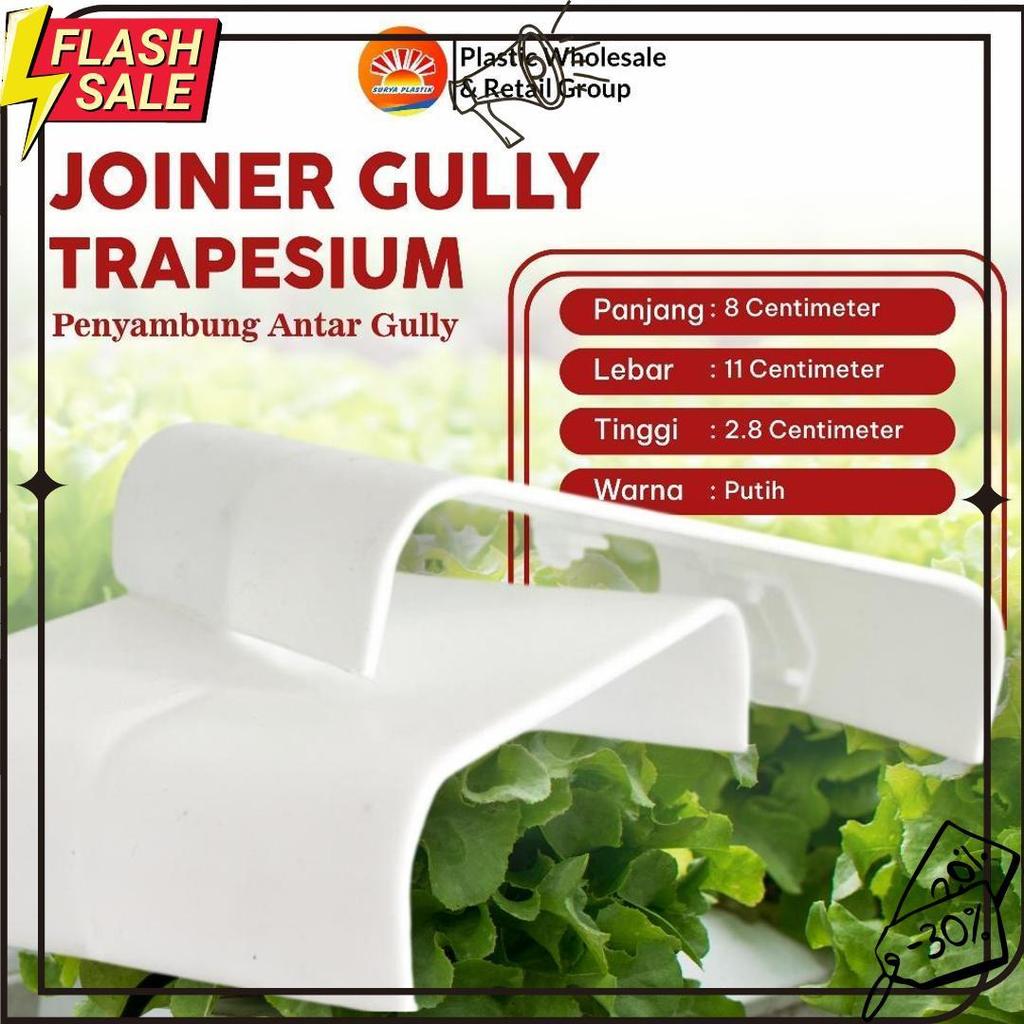 Joiner Gully Hidroponik Nft Dft Trapesium -  Sambungan Talang Hidroponik Nft Dft Anti Bocor Termurah