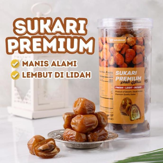 Kurma Sukkari Premium VIP Lembut Original 100% Jumbo / Kurma Raja Kurma Sukari Basah Premium Asli