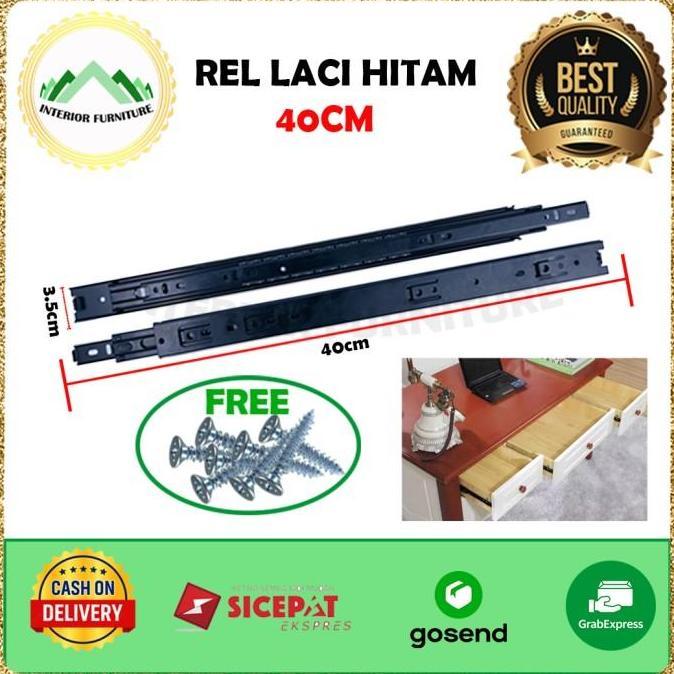 Rel Laci Double Track / Rel Laci (Hitam) 40Cm FREE SEKRUP