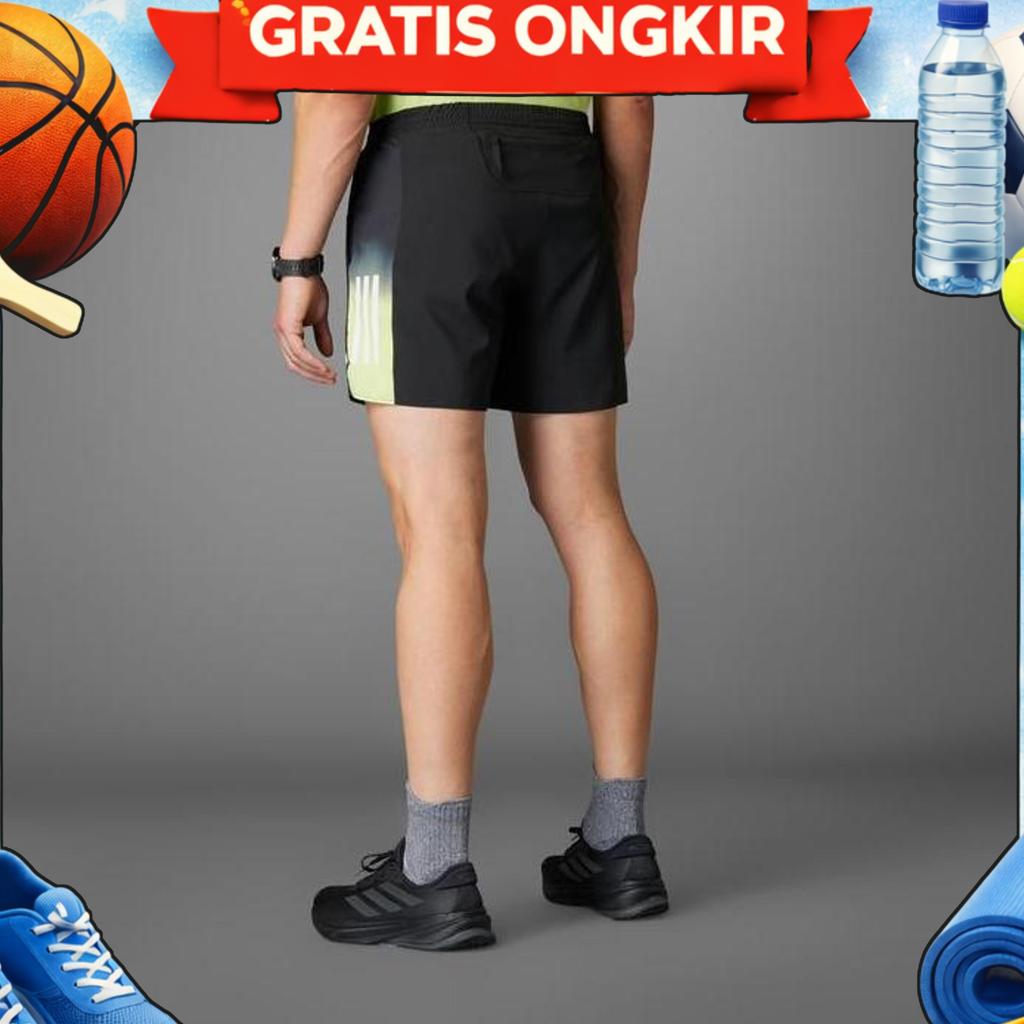 Adidas Own The Run Colorblock Climacool 5-Inch MenS Running Shorts - Black Green