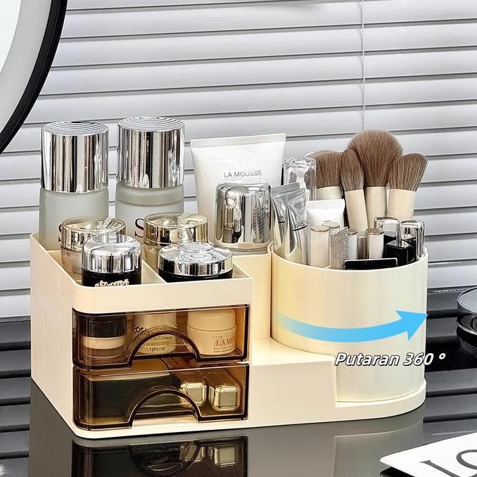 Kotak Penyimpanan Kosmetik Sistem Laci Organizer Kosmetik Multifungsi Tempat Khusus Lipstik & Masker