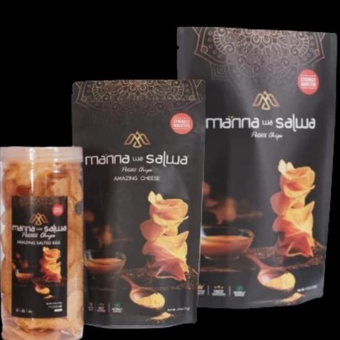 keripik kentang manna wa salwa | potato chips premium | refill 350gr