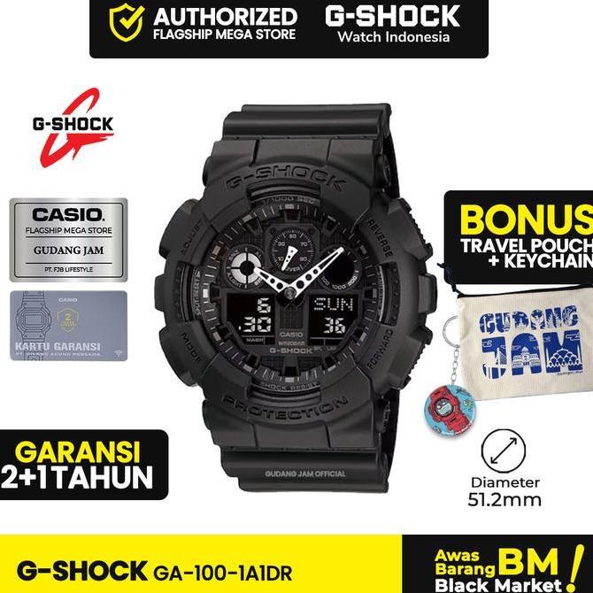 Ready G-Shock Ga-100-1A1Dr | Jam Tangan Pria | Analog Digital | Anti Air | Kaca Mineral | Original |