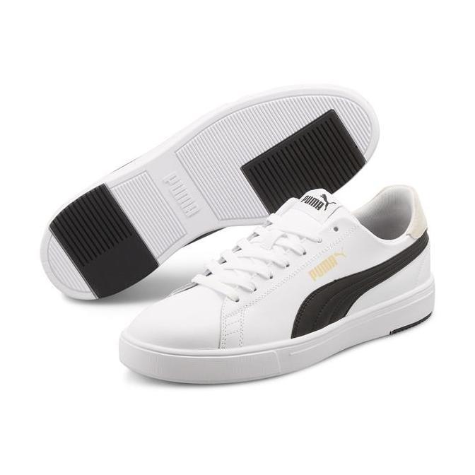 Ready Puma Sepatu Trainer Serve Pro Lite White-Black-Team Gold | Original 100%