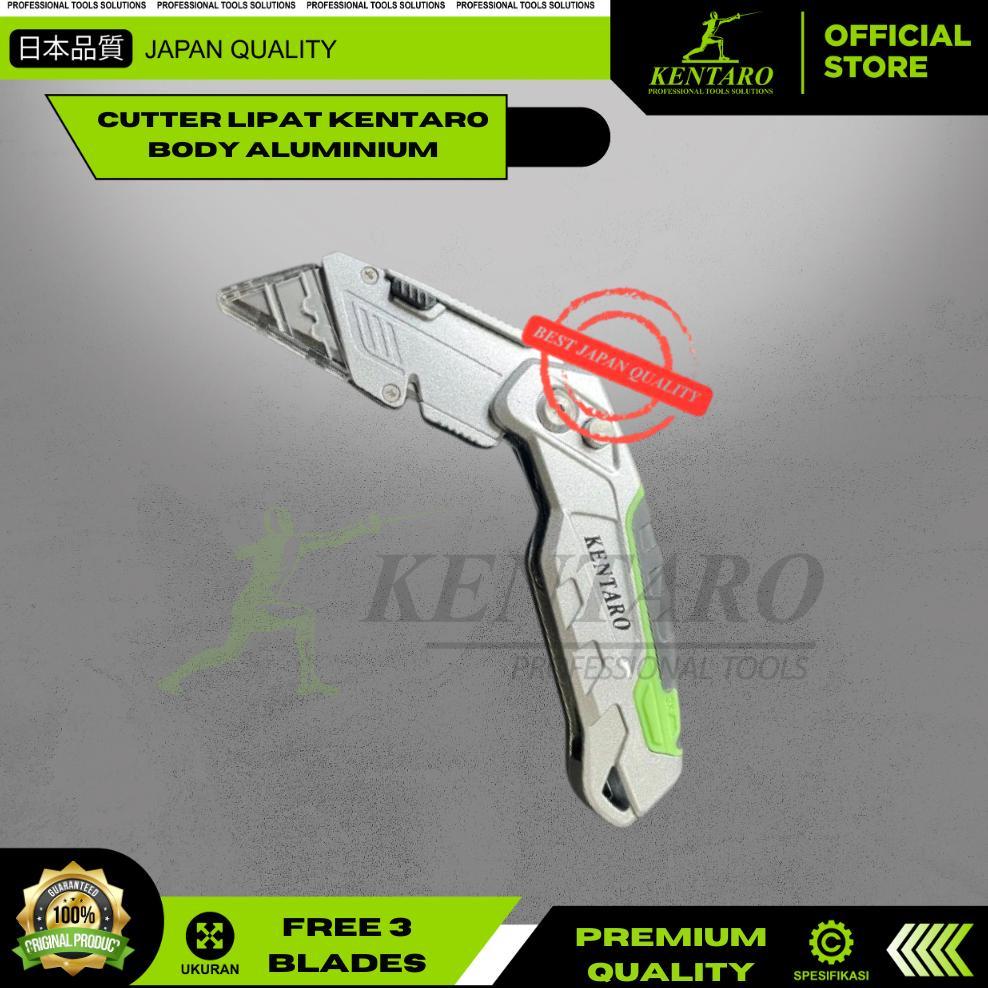 CUTTER KATER LIPAT FOLDING LOCK BACK SERBA GUNA KNIFE KTR 675 PEMOTONG KERTAS KENTARO JAPAN QUALITY