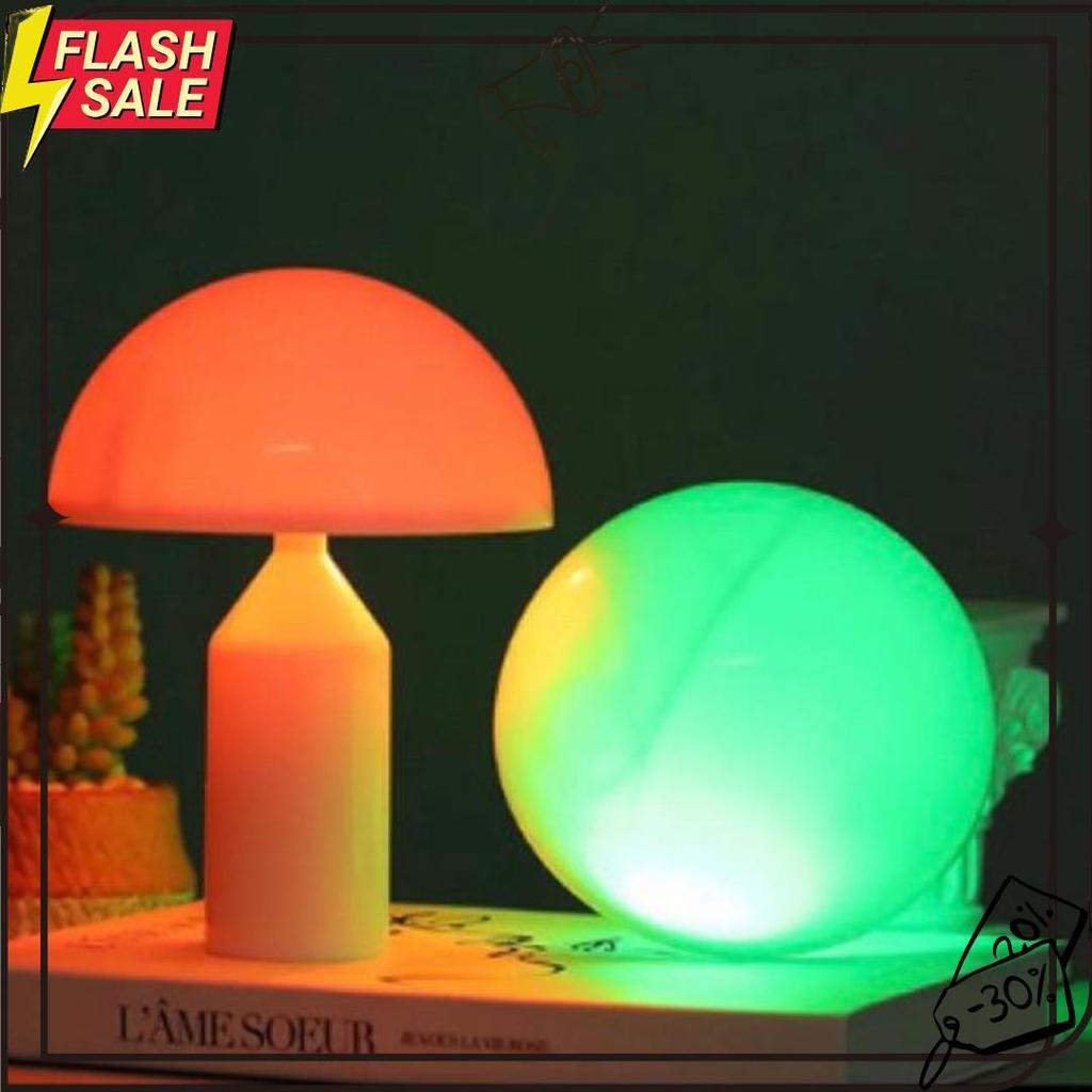 Nomaid.Id - Lampu Tidur Led Bentuk Jamur [Gratis Baterai Aa 2] - Lampu Meja Unik Cocok Untuk Pajanga