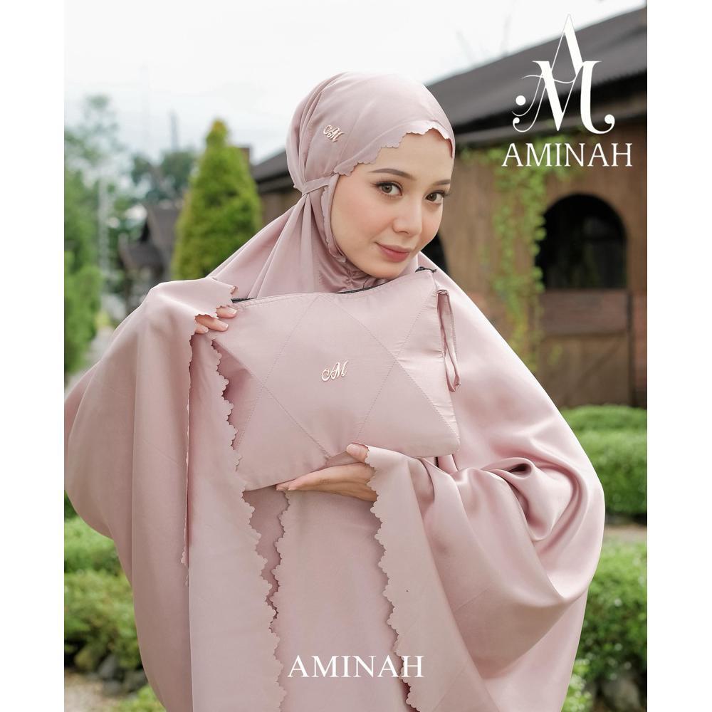 Premium Aminah - Mukena Dewasa Silky Traveling Daily Aminah Lasercut