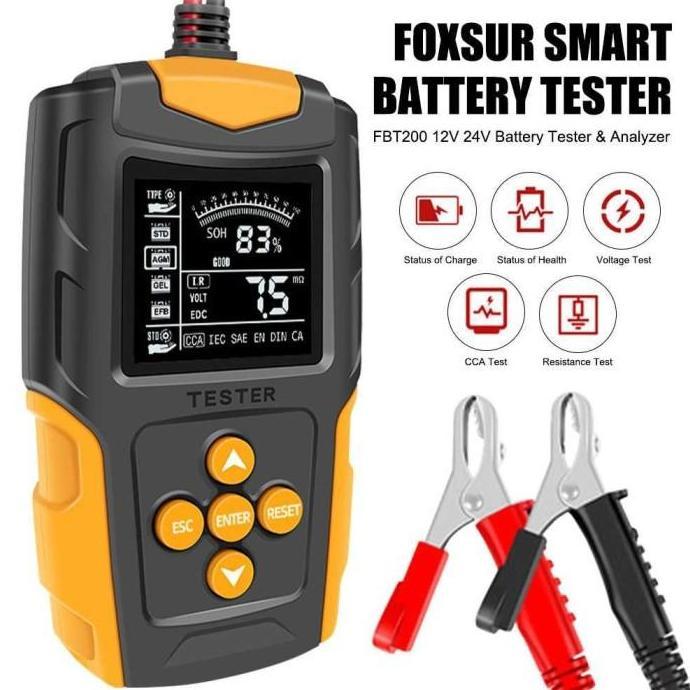 TERMURAH - Tester Aki Kendaraan Portable Battery Tester 200Ah with LCD - FBT-200